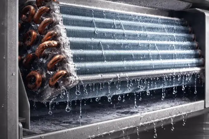 Air conditioner leaking water inside a home in Fresno, California