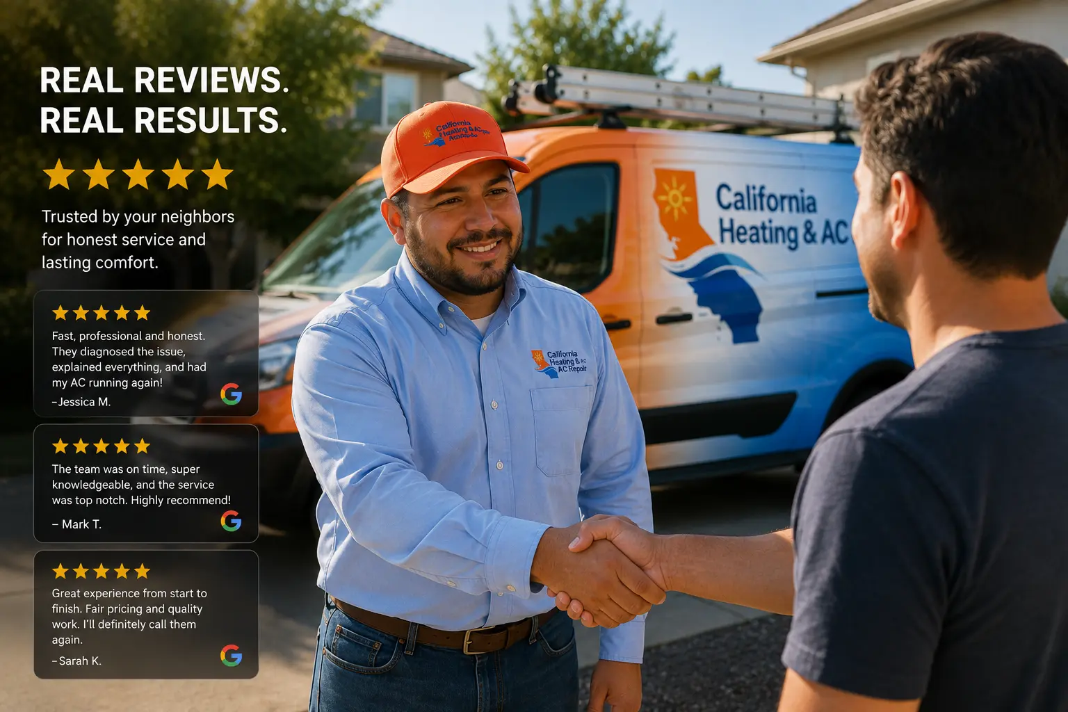Customer reviews for California Heating & AC Repair in Fresno, California