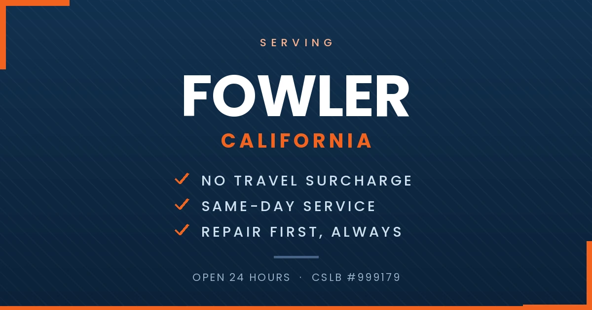 HVAC and AC repair service in Fowler, California
